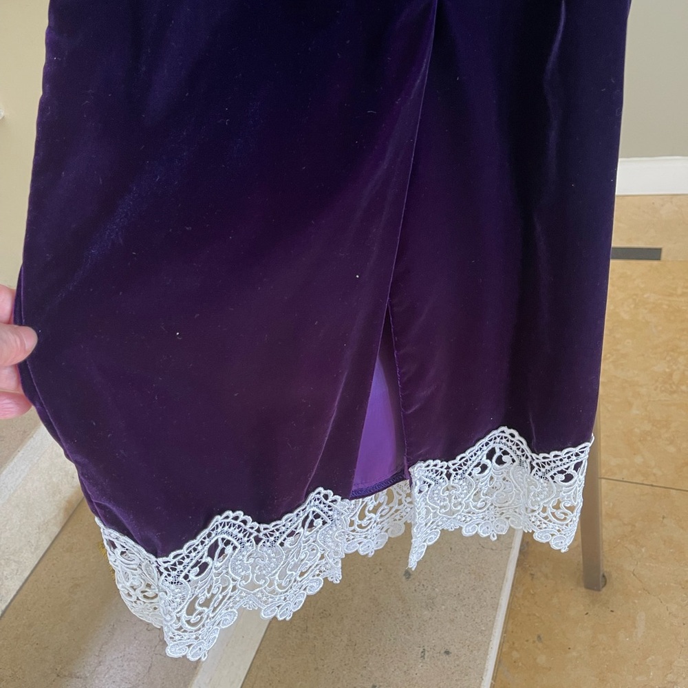 Vintage JESSICA MCCLINTOCK PURPLE DRESS - Picture 8 of 16